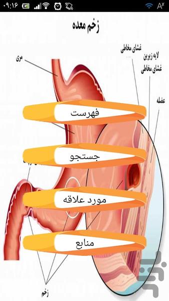 درمان خانگی زخم معده - Image screenshot of android app