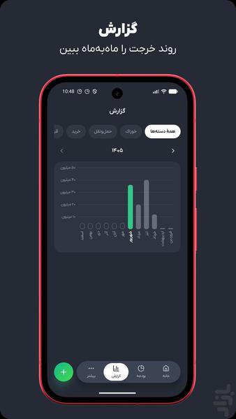دسترنج | حسابداری شخصی و مدیریت مالی - عکس برنامه موبایلی اندروید