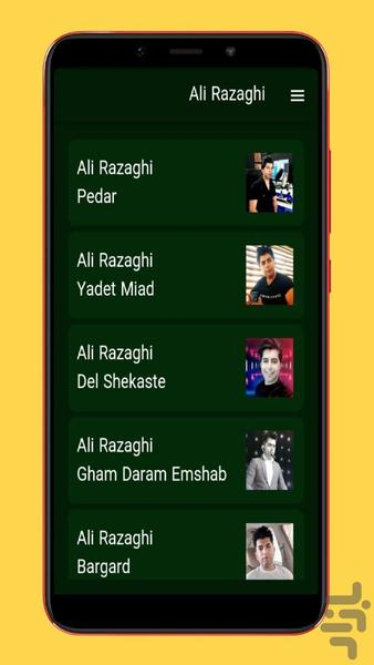 ali razaghi - Image screenshot of android app