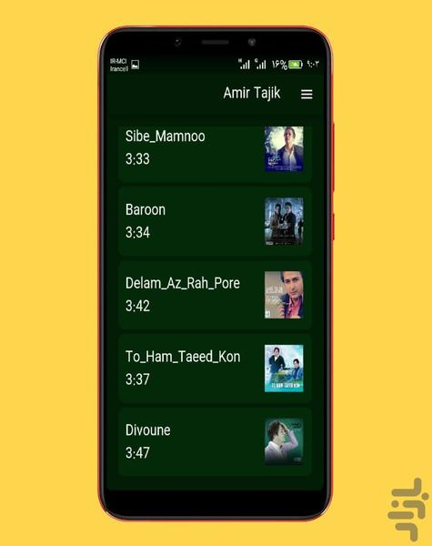 amir tajik - Image screenshot of android app
