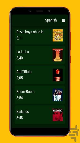 spanish songs - Image screenshot of android app