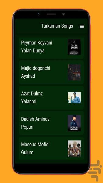 turkaman songs - Image screenshot of android app