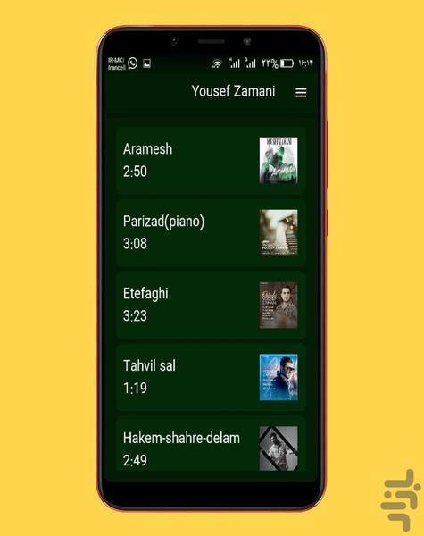 yousef zamani - Image screenshot of android app