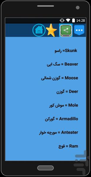 لغات انگلیسی دسته بندی شده - عکس برنامه موبایلی اندروید