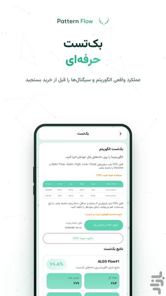 فلو - اندیکاتور ترید رمزارز - عکس برنامه موبایلی اندروید