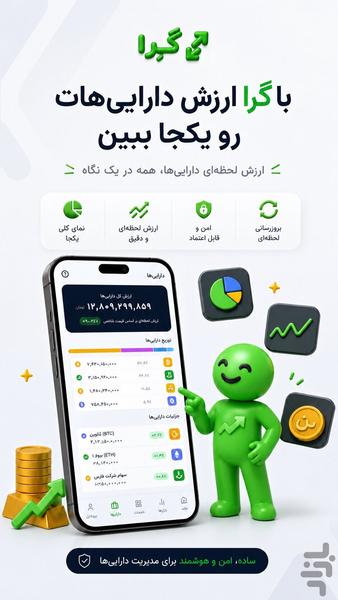 گرا - قیمت طلا، ارز و خودرو - عکس برنامه موبایلی اندروید