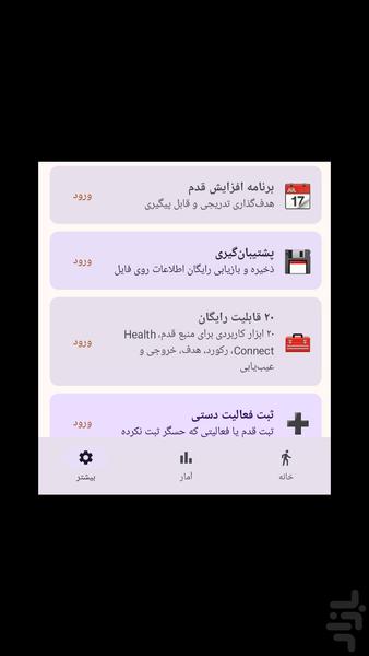 قدمشمار قدمینو - پیادهروی - عکس برنامه موبایلی اندروید