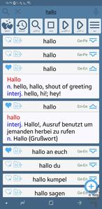 دیکشنری 3 زبانه آلمانی +تلفظ - عکس برنامه موبایلی اندروید