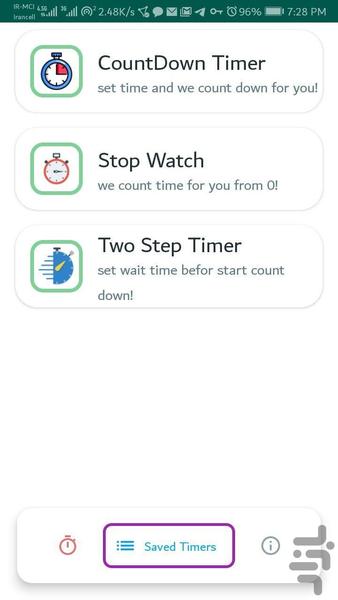pte timer - عکس برنامه موبایلی اندروید