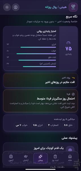 هبیتی ، ثبت عادت های روزانه - عکس برنامه موبایلی اندروید