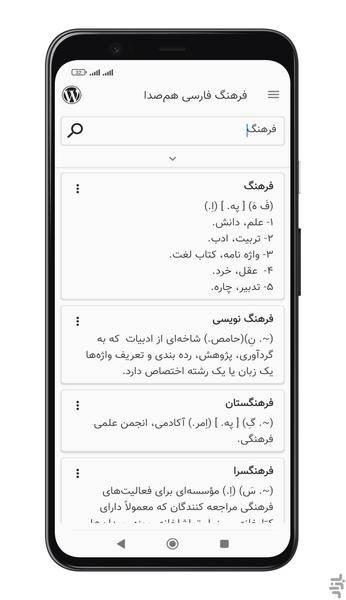 Meoin Persian dictionary - Image screenshot of android app