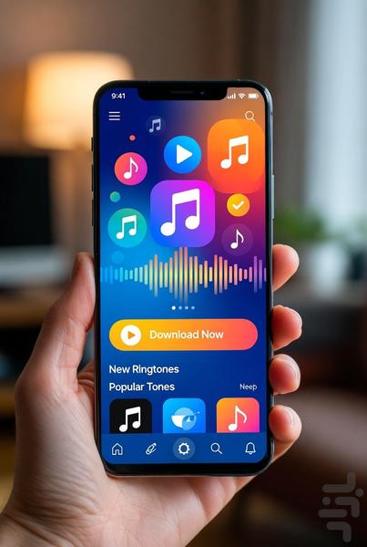 آهنگ زنگ موبایل جذاب - عکس برنامه موبایلی اندروید