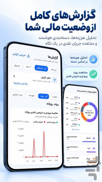 حساب نگر | حسابداری شخصی - عکس برنامه موبایلی اندروید