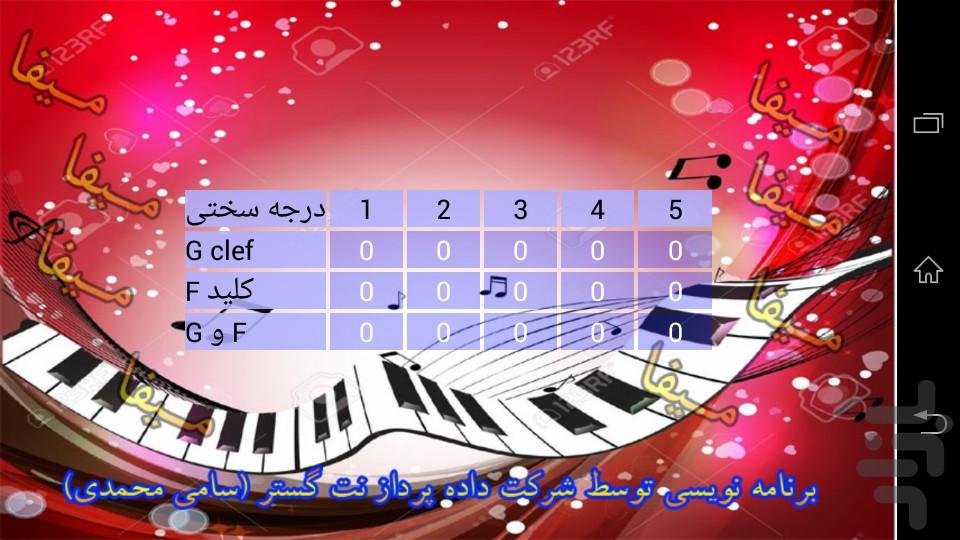 آموزش نت خوانی موسیقی _میفا - عکس برنامه موبایلی اندروید