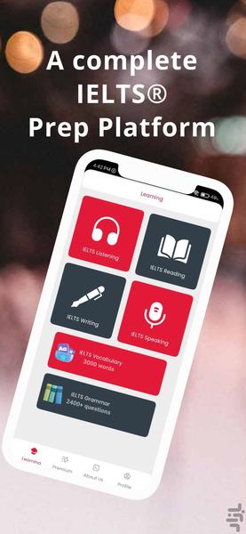 آیلتس جو - تقویت ۴ مهارت آیلتس - عکس برنامه موبایلی اندروید