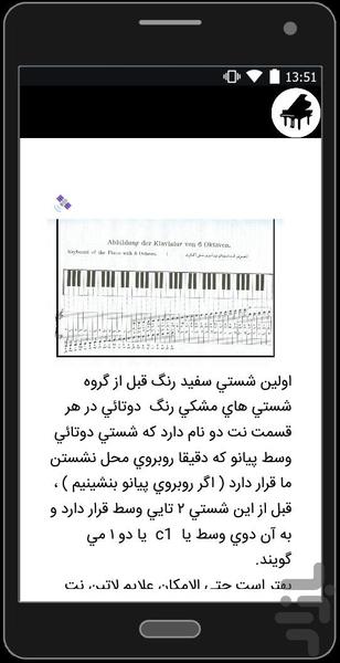 آموزش نواختن پيانو  و کيبورد - عکس برنامه موبایلی اندروید