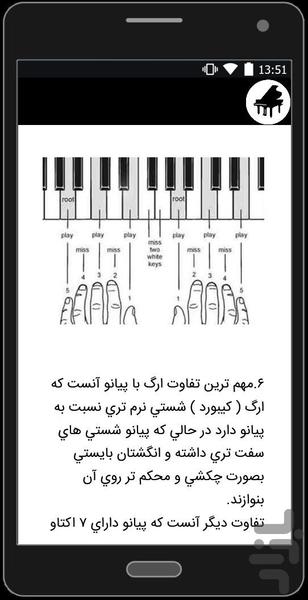 آموزش نواختن پيانو و کيبورد - Image screenshot of android app