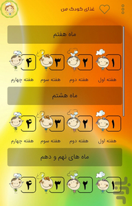 My Baby's Food - Image screenshot of android app