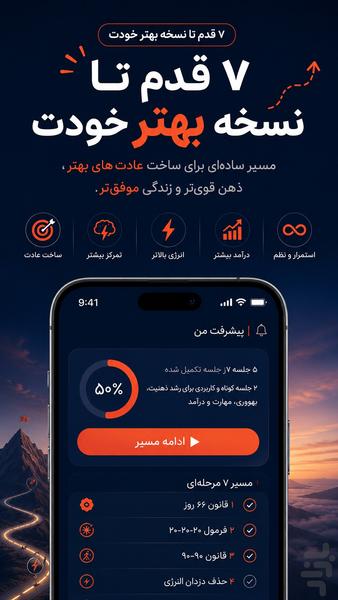 ۷ فرمول موفقیت - Image screenshot of android app