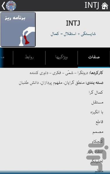 تیپهای شخصیتی MBTI - Image screenshot of android app