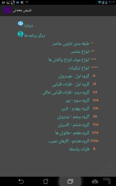 شیمی معدنی - Image screenshot of android app