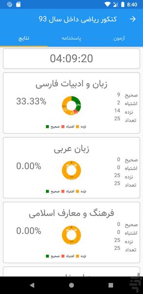 شبیه ساز کنکور ریاضی - عکس برنامه موبایلی اندروید