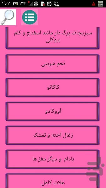 راهنمای کنترل قند خون - Image screenshot of android app