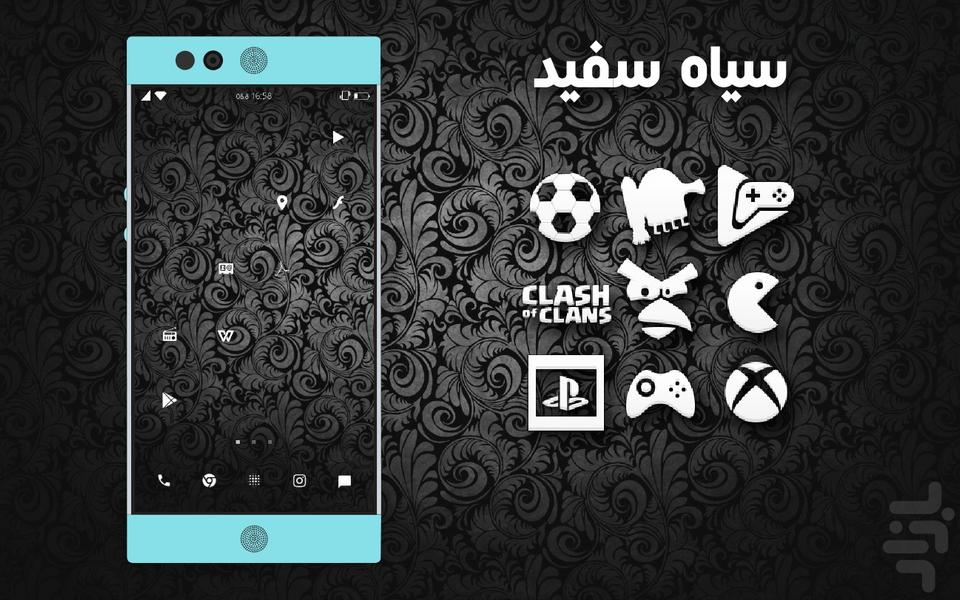 Black and White for Go Launcher - Image screenshot of android app