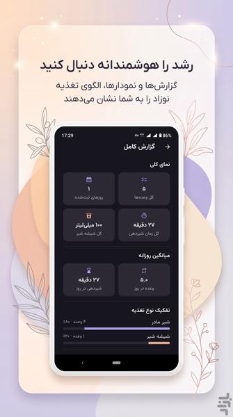 مادرانه: بارداری و شیردهی - عکس برنامه موبایلی اندروید