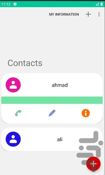 مخاطبین من - Image screenshot of android app