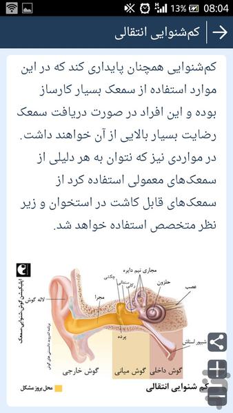 گوش،شنوایی،سمعک - عکس برنامه موبایلی اندروید