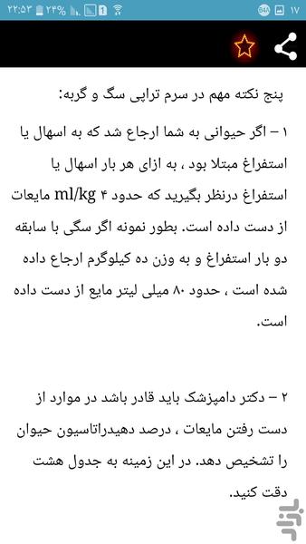 مایع درمانی دام - Image screenshot of android app