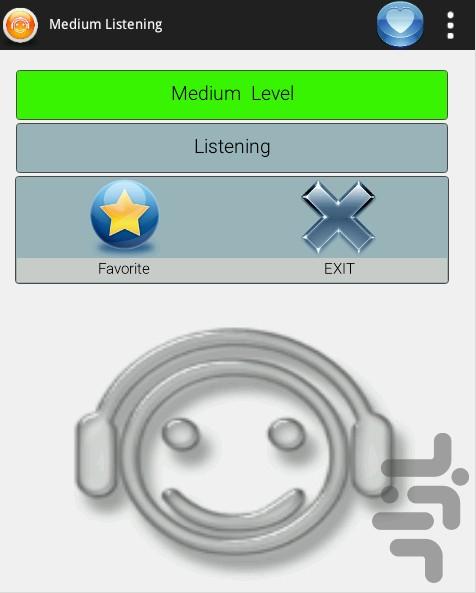 مهارت شنیداری - متوسط - عکس برنامه موبایلی اندروید