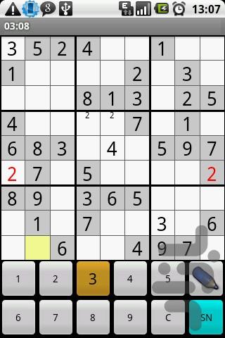 Sudoku Puzzle - Gameplay image of android game