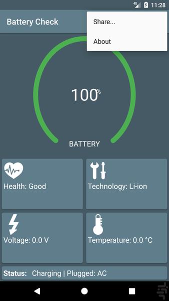 Battery Check - Image screenshot of android app