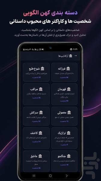دانشنامه شخصیتها : MBTI و انیاگرام - عکس برنامه موبایلی اندروید