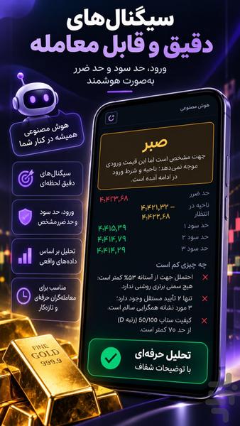 هوش بازار طلا: قیمت و سیگنال - Image screenshot of android app