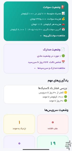 ماشین من - عکس برنامه موبایلی اندروید