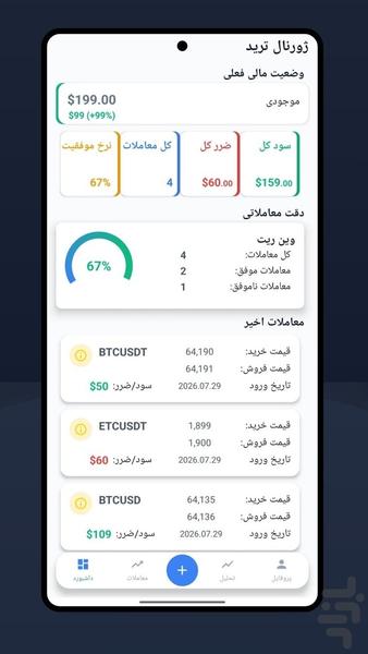 ژورنال ترید - Image screenshot of android app