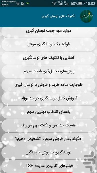 تکنیک ها و ترفندهای بورس - عکس برنامه موبایلی اندروید