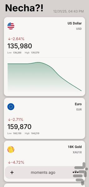 Necha | Live Gold & Currency - Image screenshot of android app