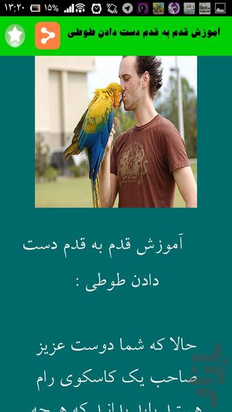 نگهداری از پرندگان خانگی - Image screenshot of android app