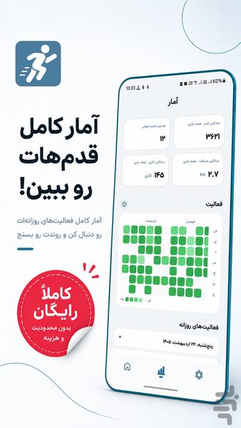 قدم شمار نلین(رایگان) - عکس برنامه موبایلی اندروید