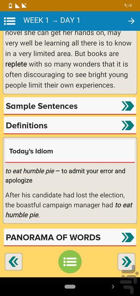 کتاب هوشمند ۱۱۰۰ واژه - عکس برنامه موبایلی اندروید