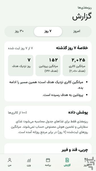 نوترییار- تغذیه هوشمند و کالری شمار - عکس برنامه موبایلی اندروید