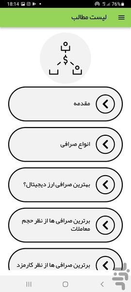 صرافی های ارز دیجیتال - Image screenshot of android app