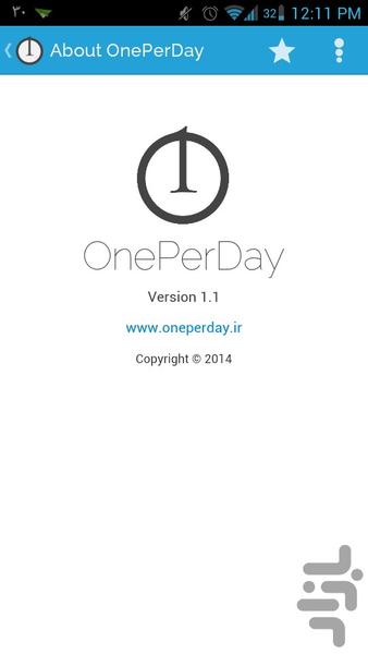 OnePerDay - عکس برنامه موبایلی اندروید
