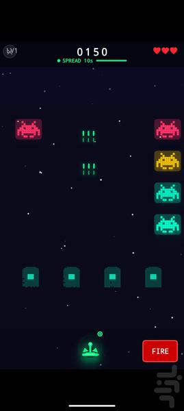 مهاجمان فضایی - Gameplay image of android game