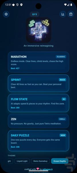Crystal Tetris - Gameplay image of android game