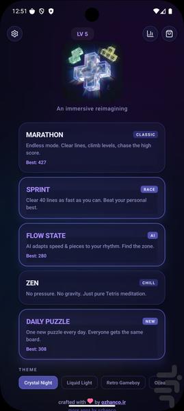 Crystal Tetris - Gameplay image of android game